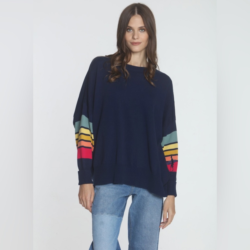 NWT Label + Thread Retro Sweatshirt - Navy Surf